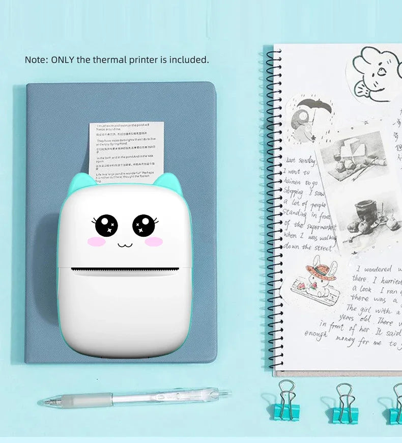 Portable Mini Thermal Printer for Travel – 58mm Bluetooth Photo & Label Printer, Wireless Printing for Android & iOS, Compact & Travel-Friendly